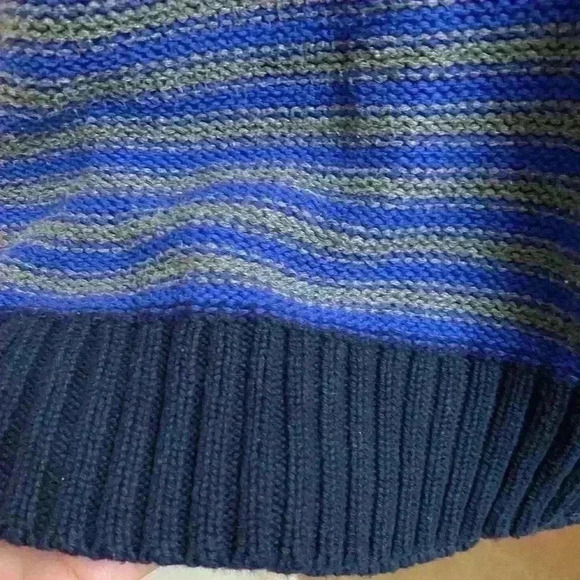 Tommy Hilfiger Short Sleeve Sweater Womens Size XL Blue Gray Striped Colorful - Picture 6 of 9